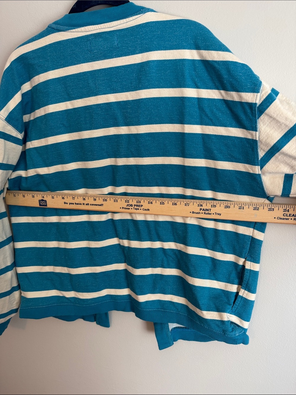 Free people xs classic striped cardigan sweatshirt button down oversized - Picture 12 of 13